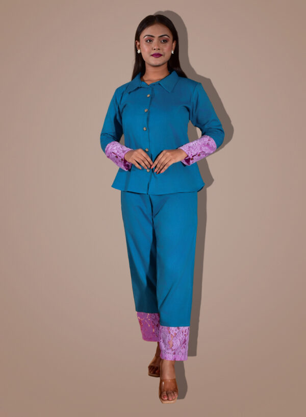 Azure Blue with Bubblegum Pink Coord Set