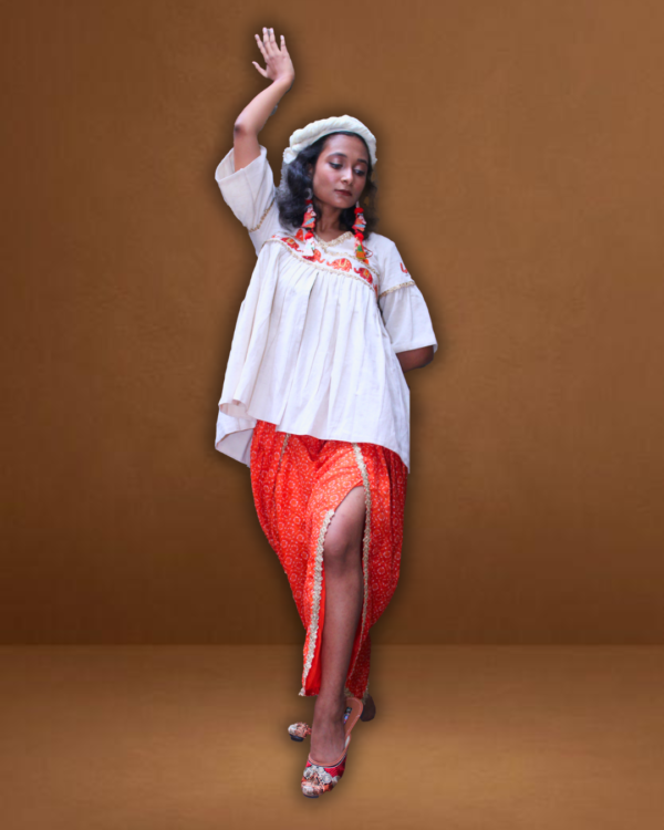 Ghoomar Fit Top and Dhoti Pants Set